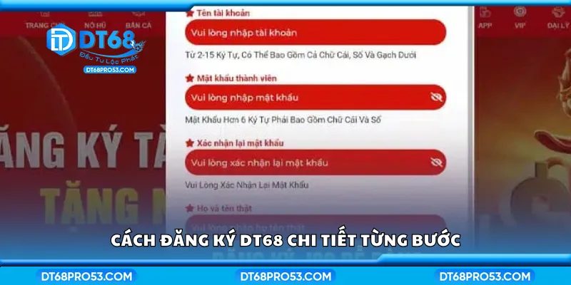 Hướng dẫn cách đăng ký DT68 chi tiết
