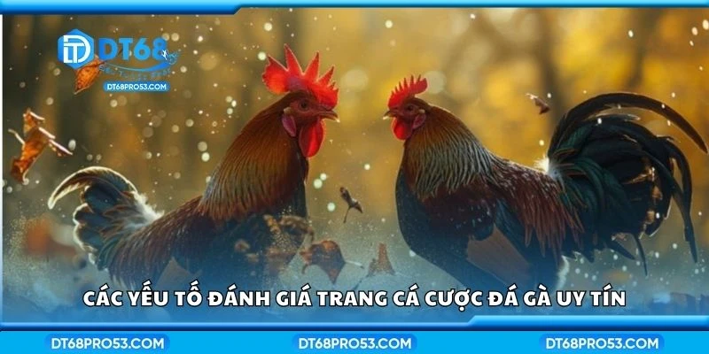 Các yếu tố đánh giá trang cá cược đá gà uy tín